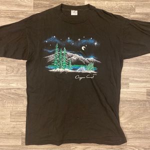 ‘87 VTG Oregon Nature T-Shirt XXL Measurement Blk Good Condition Single Stich